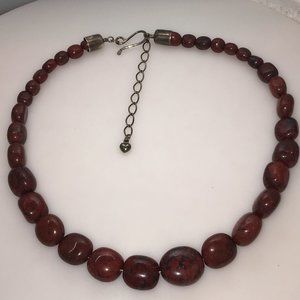 Jay King .925 Sterling Silver Red Jasper Necklace